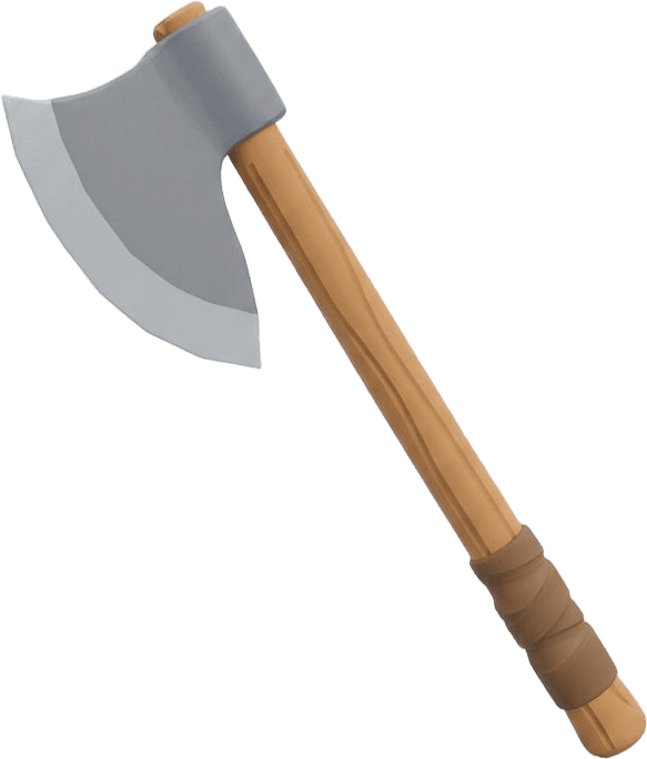 Axe, still in the air